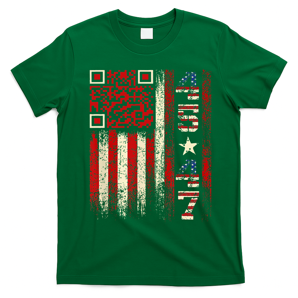 Qr Scan Me President Trump 4547 Trump Dancing Code T-Shirt - Irish Green