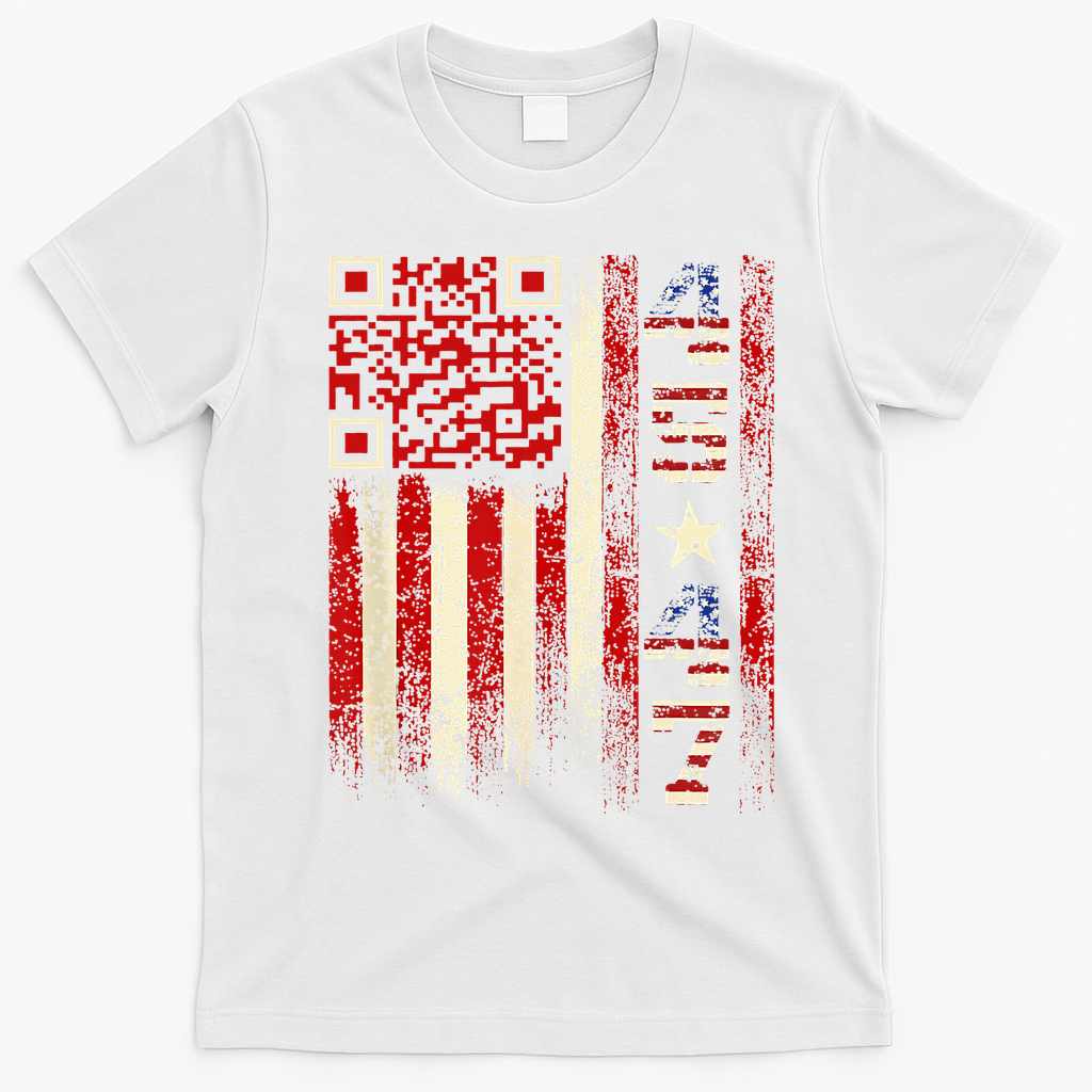 Qr Scan Me President Trump 4547 Trump Dancing Code T-Shirt - White