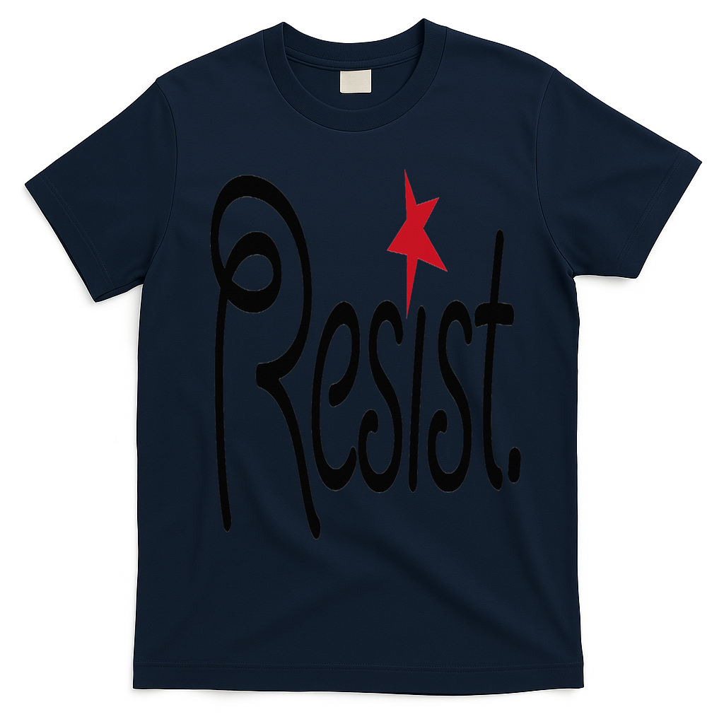Resist, Anti Trump  T-Shirt - Navy Blue