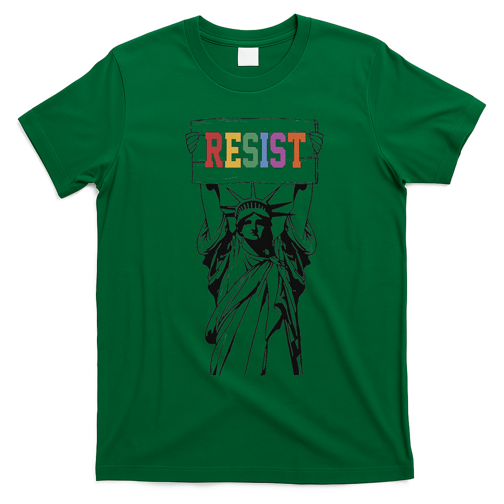 Resist Anti Trump Political Protest T-Shirt - Irish Green