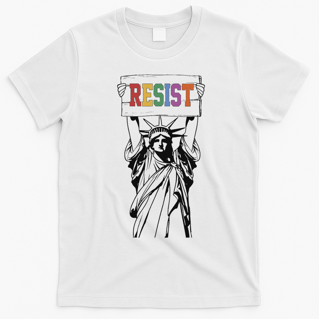 Resist Anti Trump Political Protest T-Shirt - White