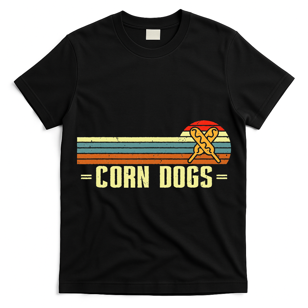 Retro Corn Dogs Make Hot Dogs On Stick Corn Dog Lover T-Shirt