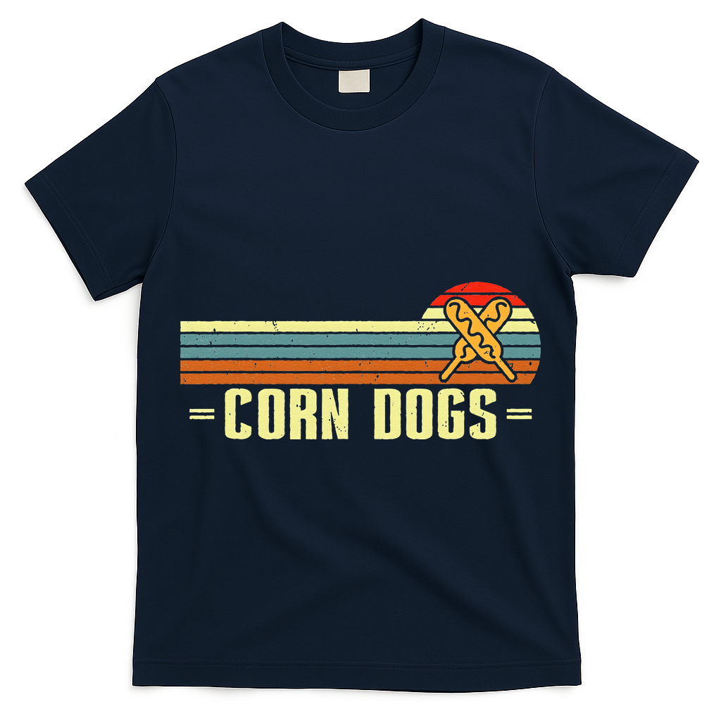 Retro Corn Dogs Make Hot Dogs On Stick Corn Dog Lover T-Shirt