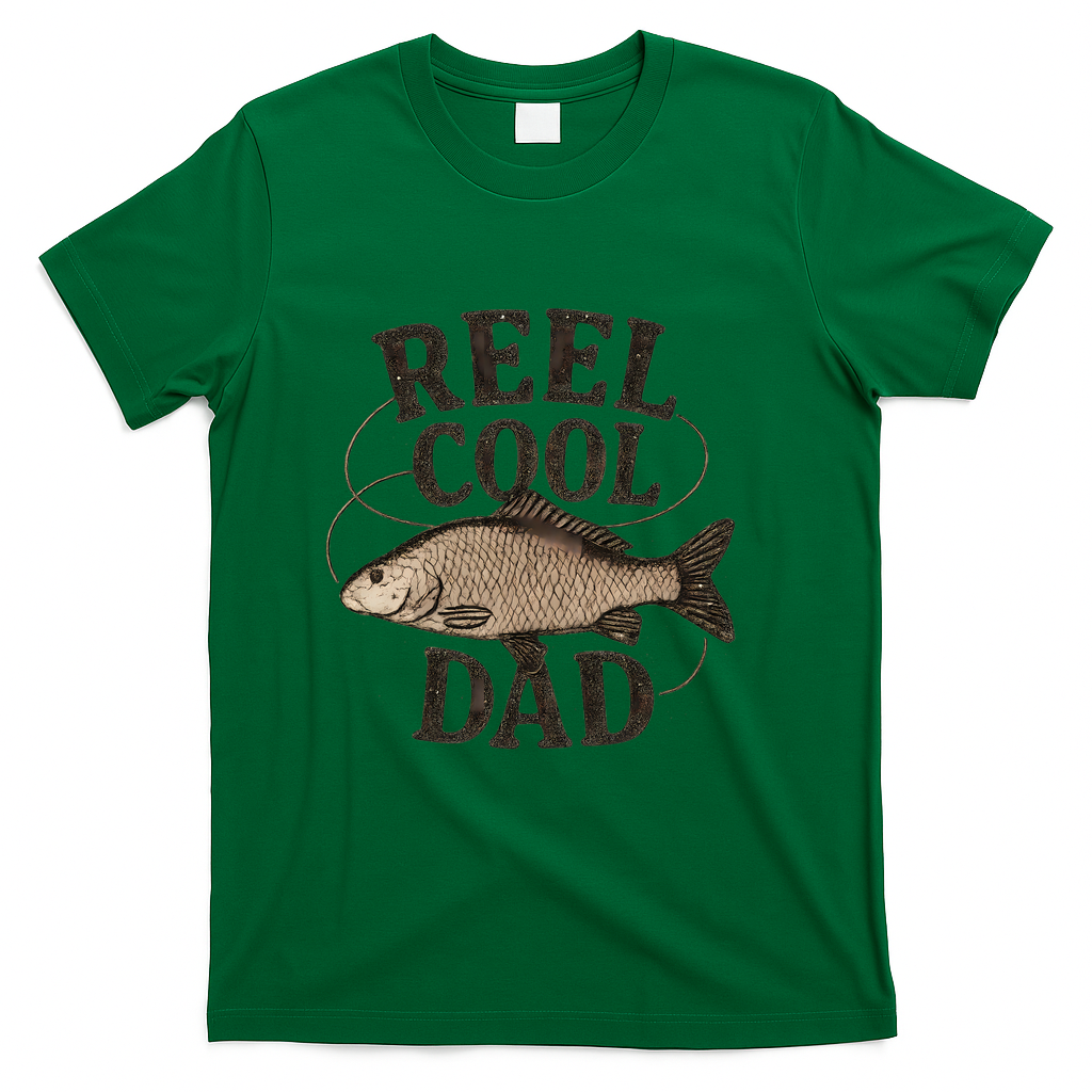 Reel Cool Dad - Perfect Gift for Father's Day T-Shirt - Green