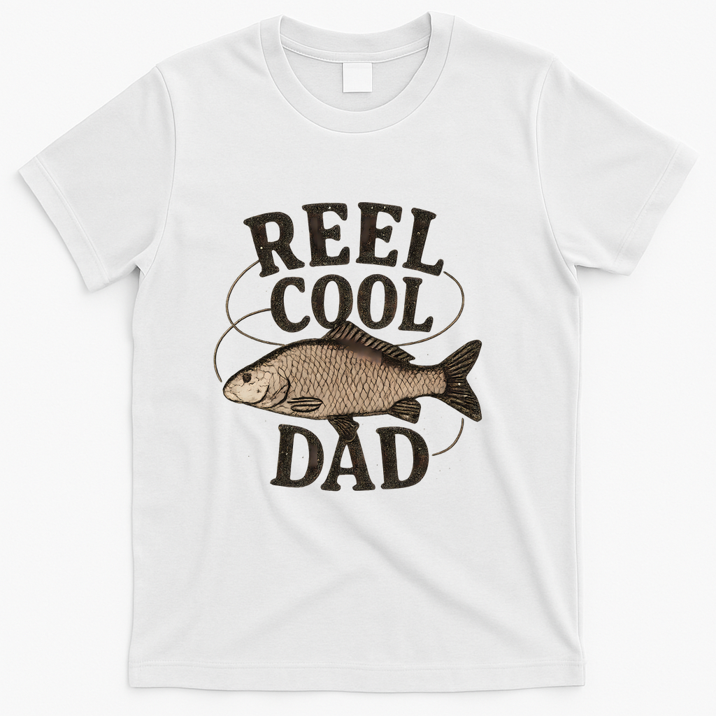 Reel Cool Dad - Perfect Gift for Father's Day T-Shirt - White