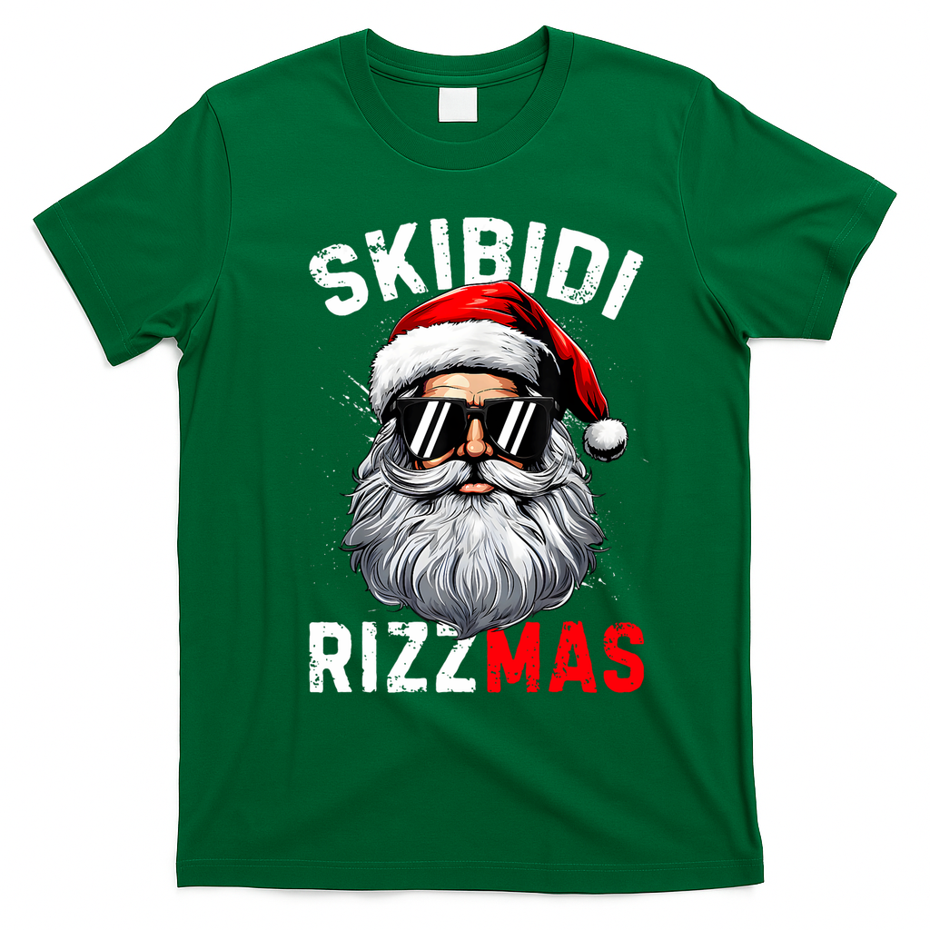 Rizzmas Christmas Rizz Santa Claus Charisma Xmas T-Shirt - Irish Green