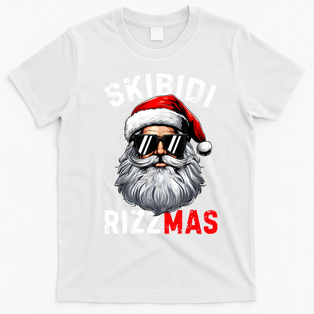 Rizzmas Christmas Rizz Santa Claus Charisma Xmas T-Shirt - White