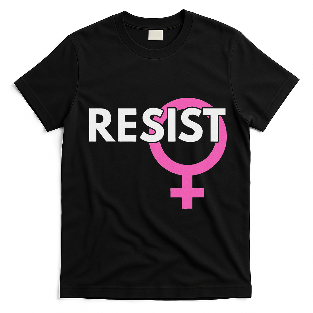 Resist Feminist Anti Trump T-Shirt - Black