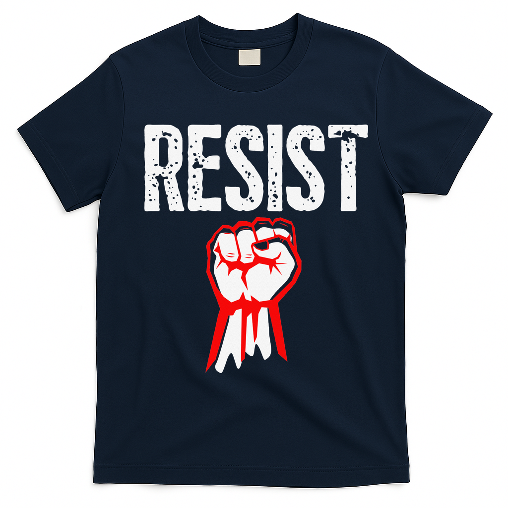 Resist Fist Be Part Of The Resistance Anti Trump Gift T-Shirt - Navy Blue
