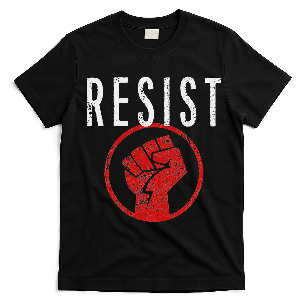 Resist Fist Be Part Of The Resistance Anti Trump T-Shirt - Black