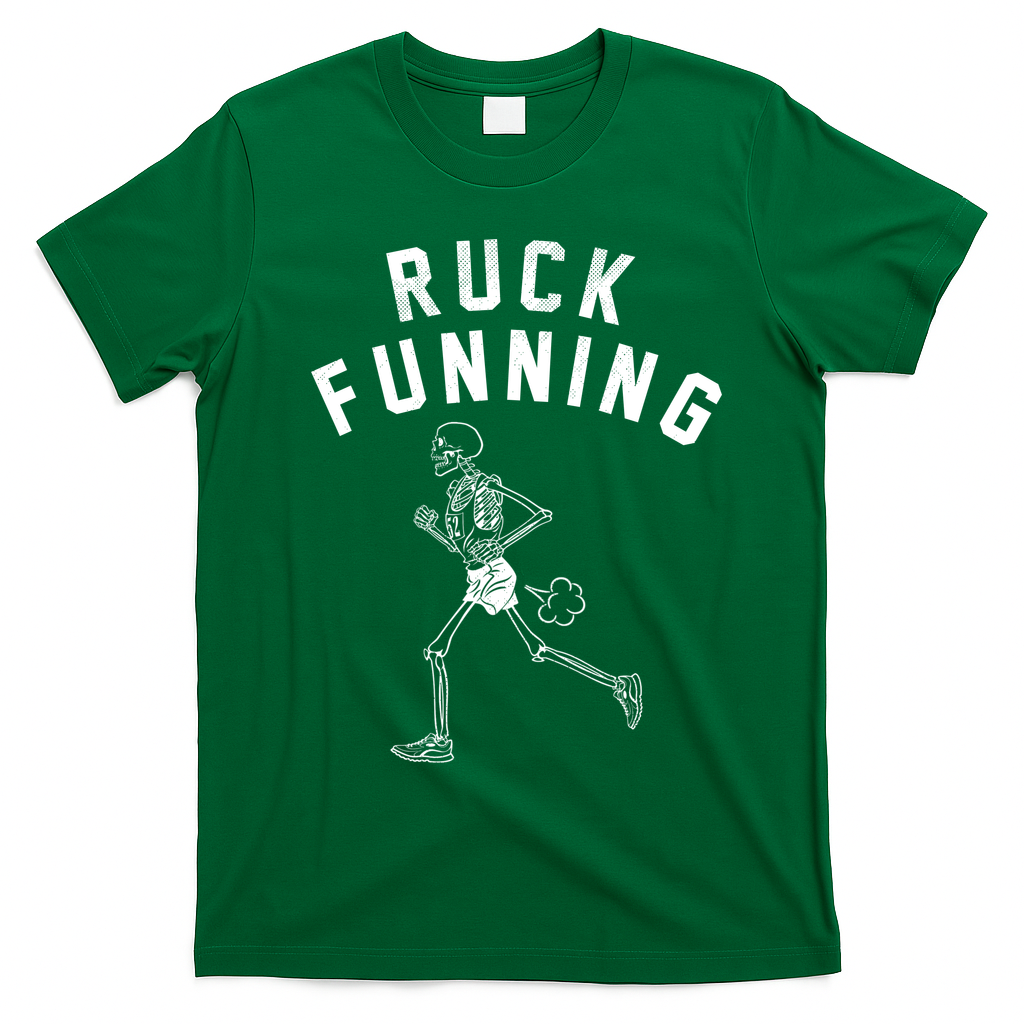 Ruck Funning Running Skeleton T-Shirt - Irish Green