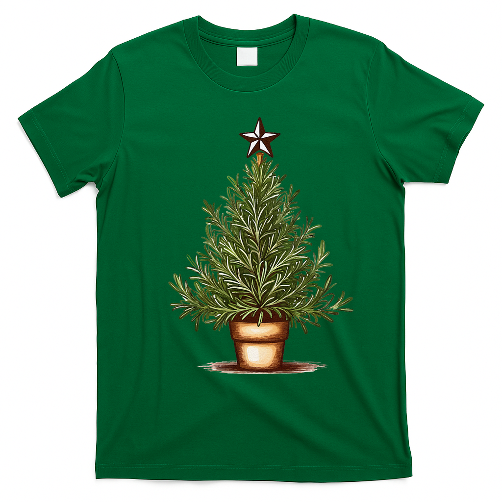 Rosemary Herb Christmas Tree T-Shirt - Irish Green