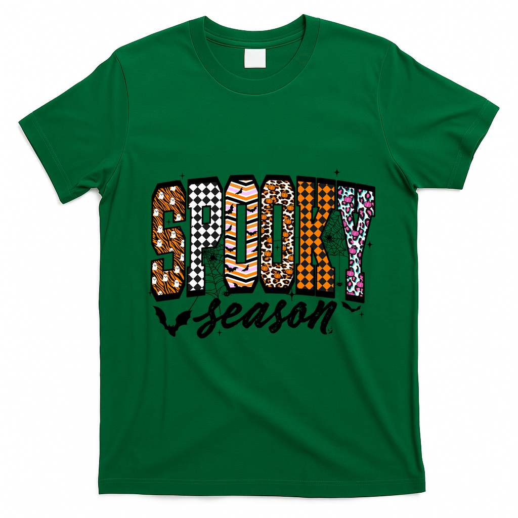 Retro Halloween Spooky Season Coquette T-Shirt - Irish Green