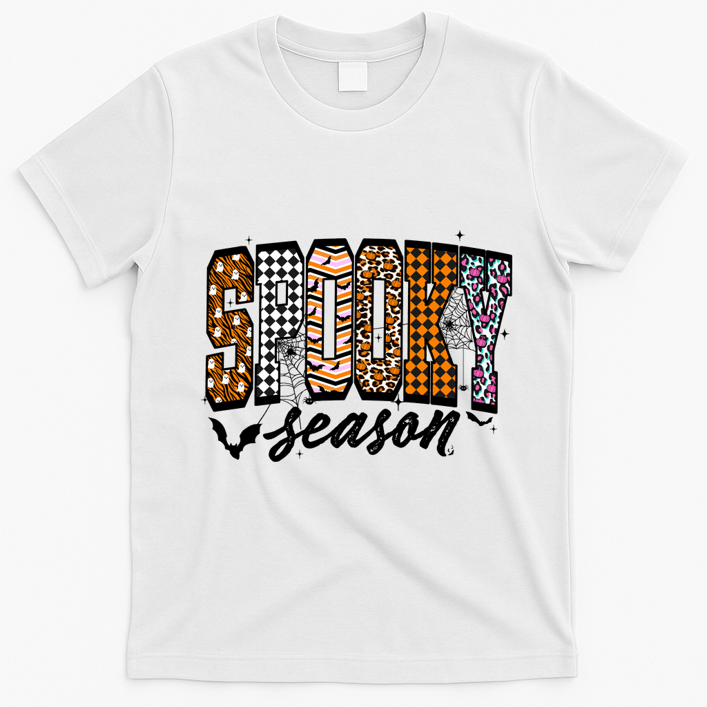 Retro Halloween Spooky Season Coquette T-Shirt - White