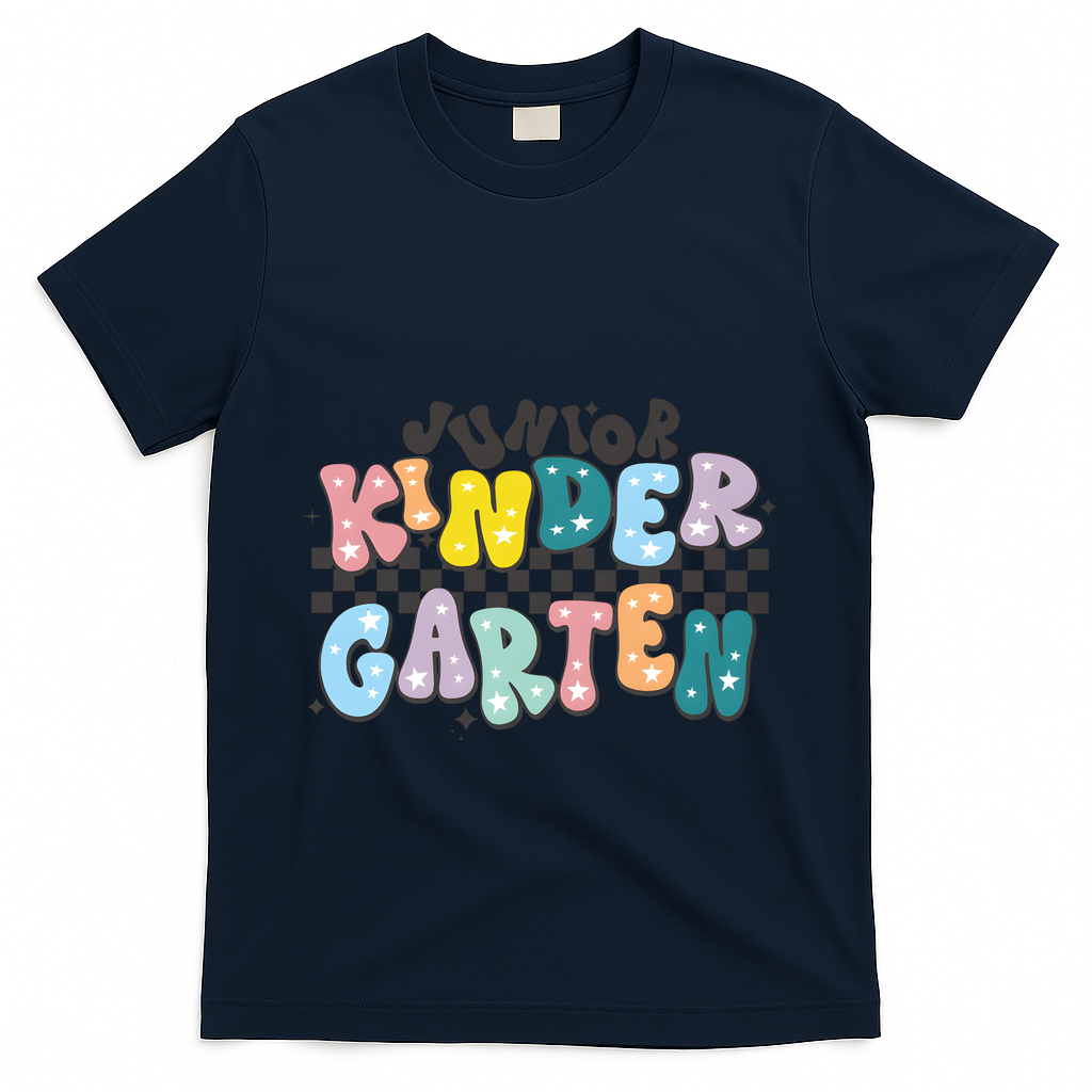 Retro Junior Kindergarten T-Shirt - Navy