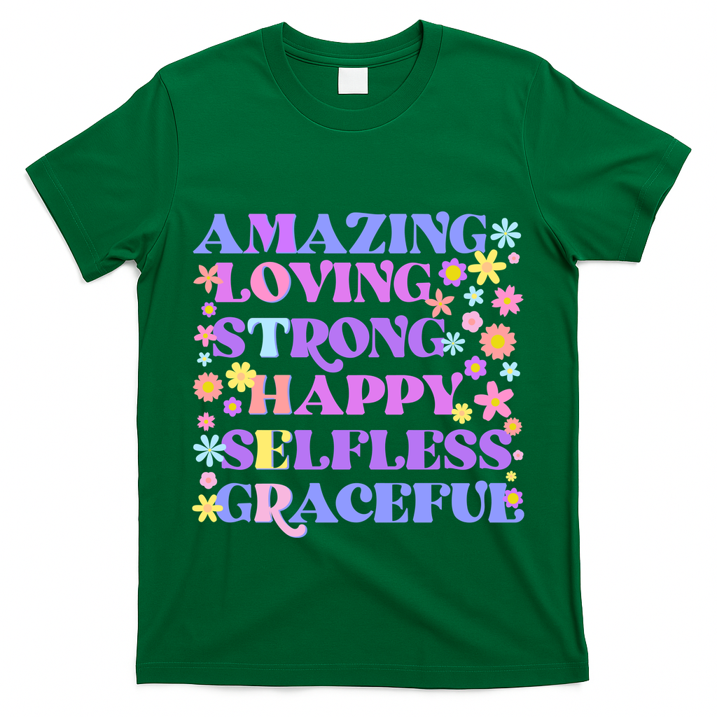 Retro Mother Day Amazing Loving Strong Happy Selfless Graceful T-Shirt