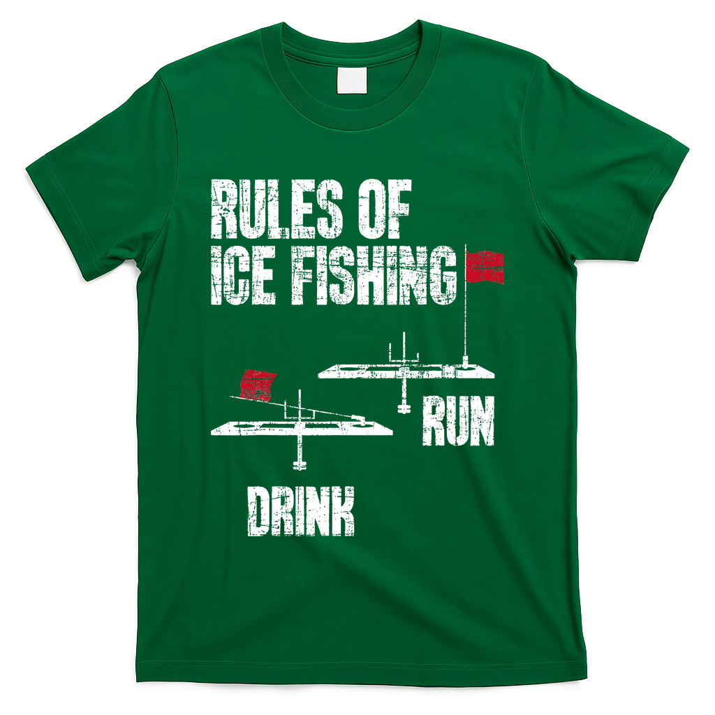 Rules Of Ice Fishing - Ice Fisher Fisherman Fishing T-Shirt