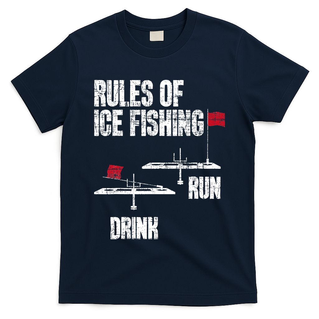 Rules Of Ice Fishing - Ice Fisher Fisherman Fishing T-Shirt