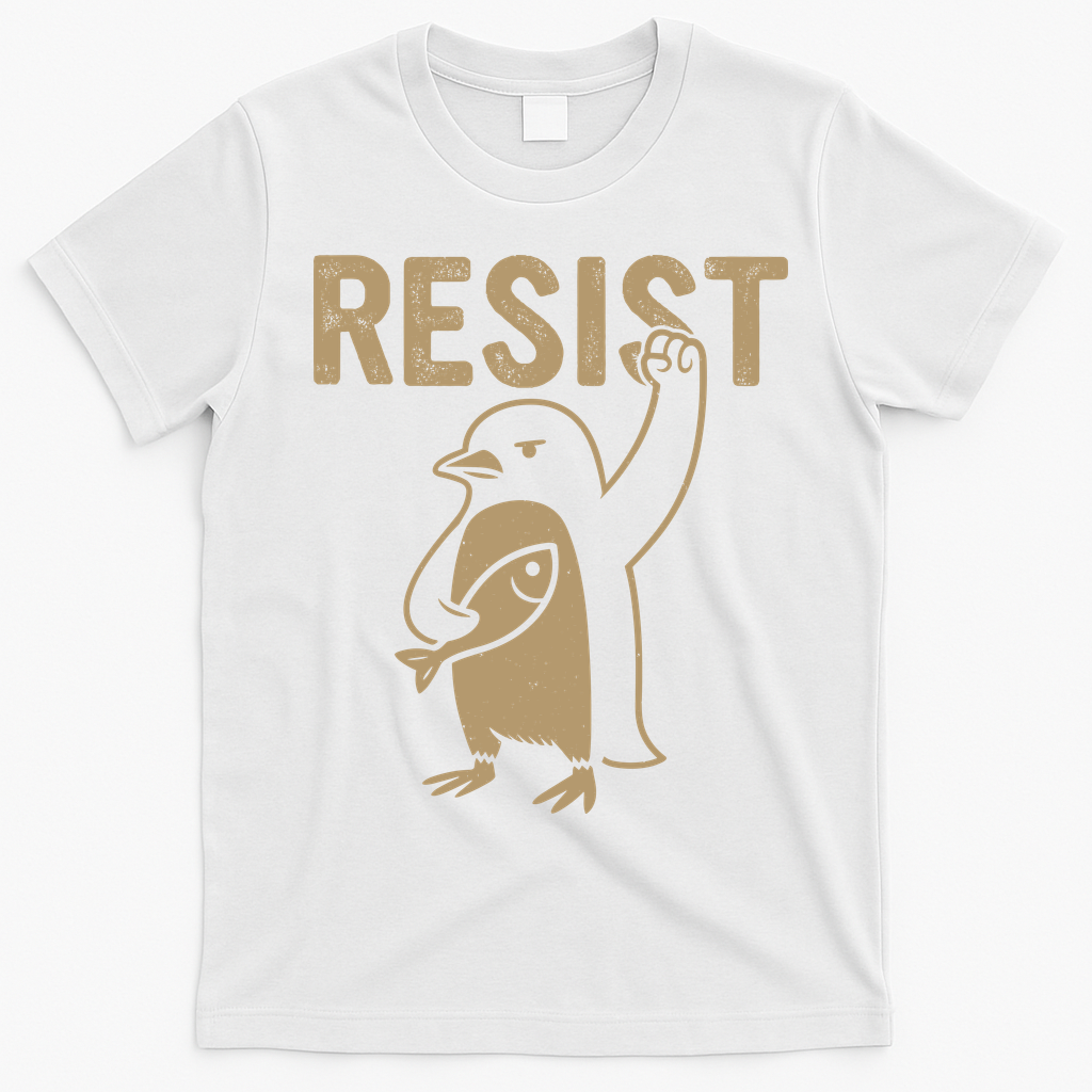 Resist Penguin T-Shirt - White