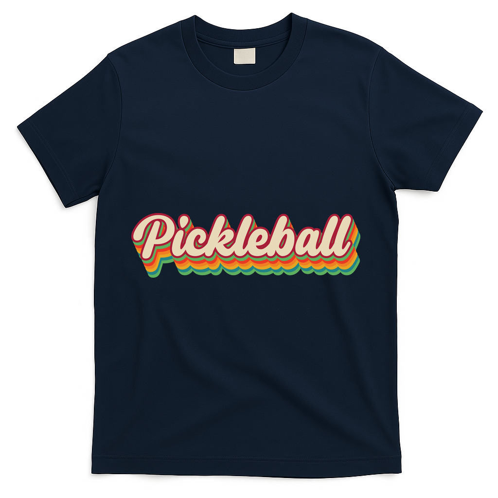 Retro Pickleball T-Shirt - Navy