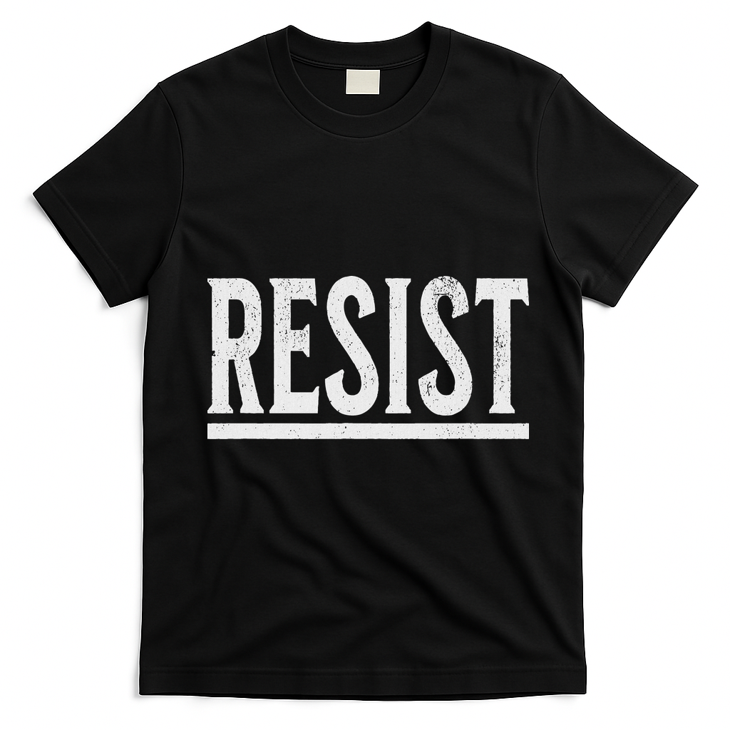 Resist Rebel Political Protest Anti Trump T-Shirt - Black