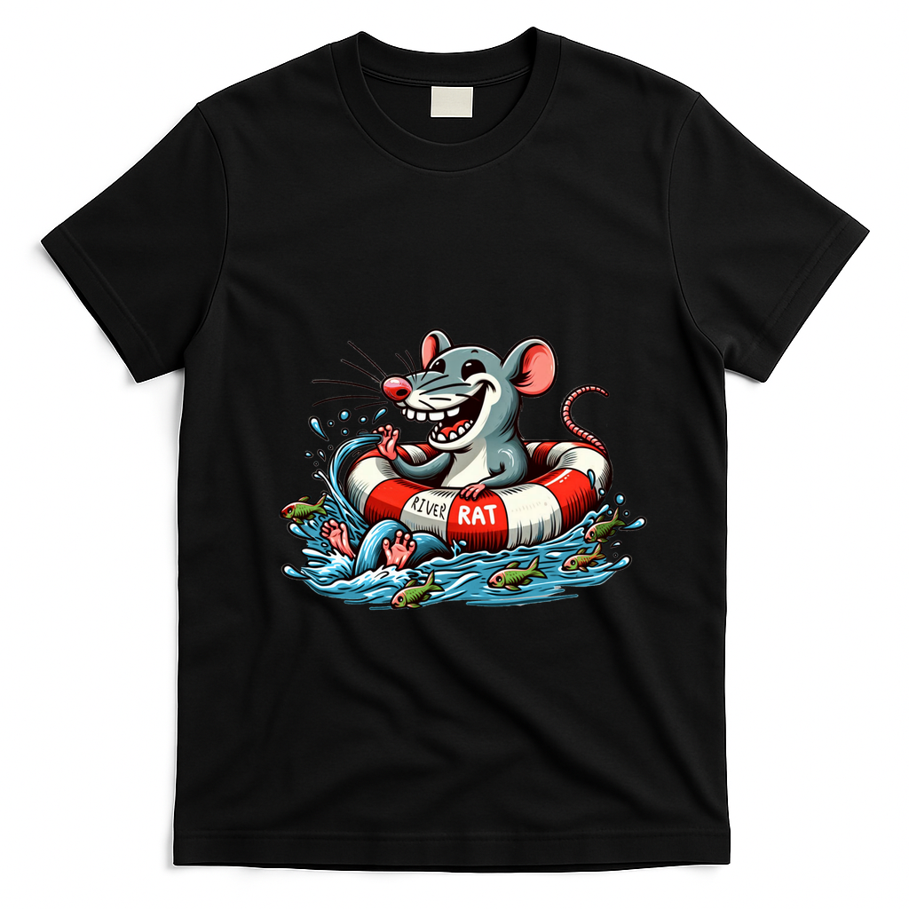 River Rat River Animal T-Shirt - Black