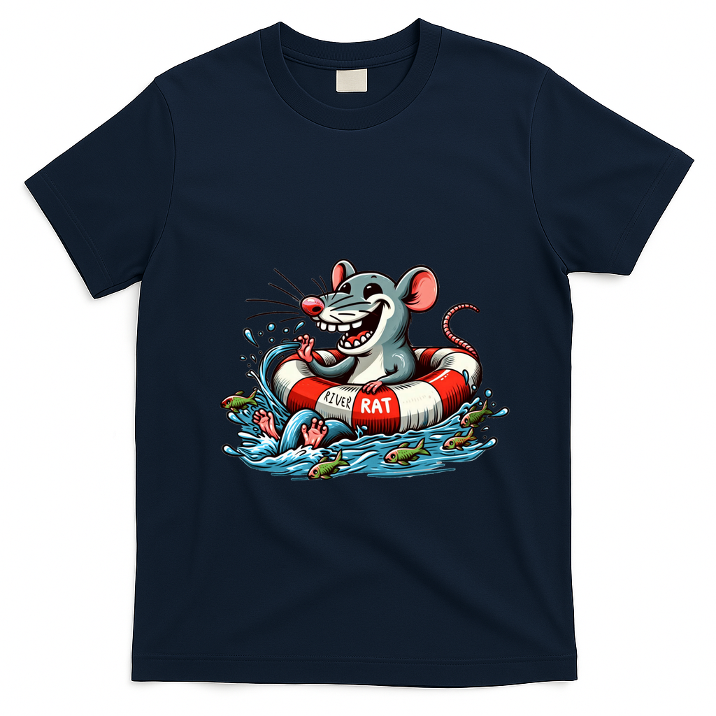 River Rat River Animal T-Shirt - Navy Blue