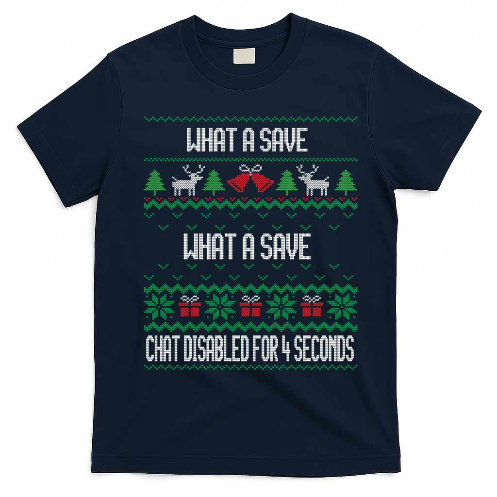 Retro Rocket Soccer Game What A Save Chat Disabled Vintage T-Shirt - Navy Blue