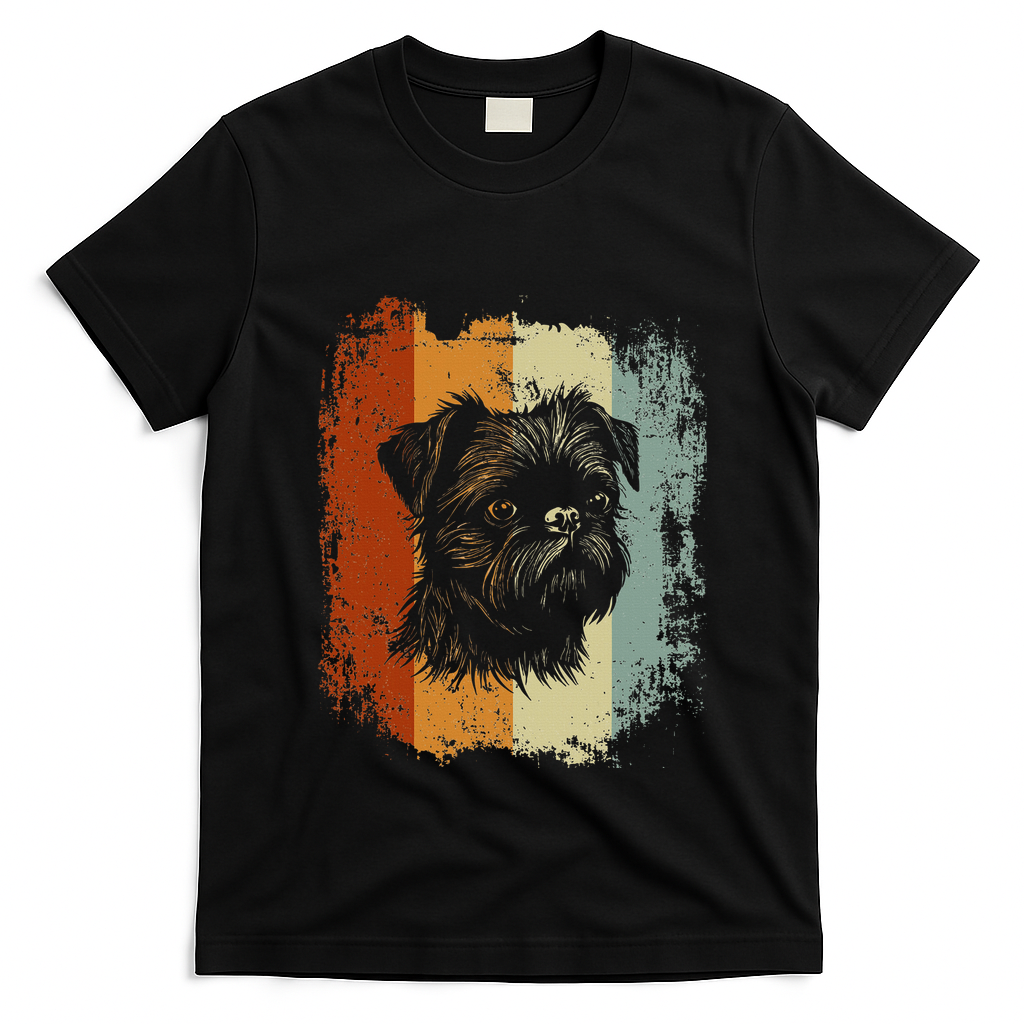 Retro Style Brussels Griffon Dog T-Shirt