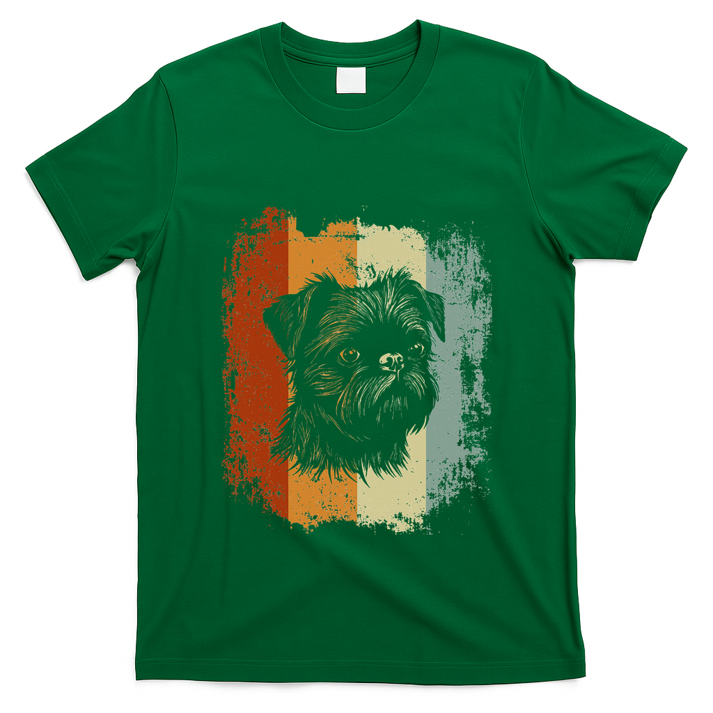 Retro Style Brussels Griffon Dog T-Shirt