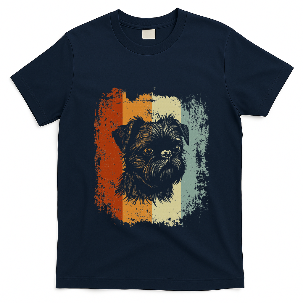 Retro Style Brussels Griffon Dog T-Shirt