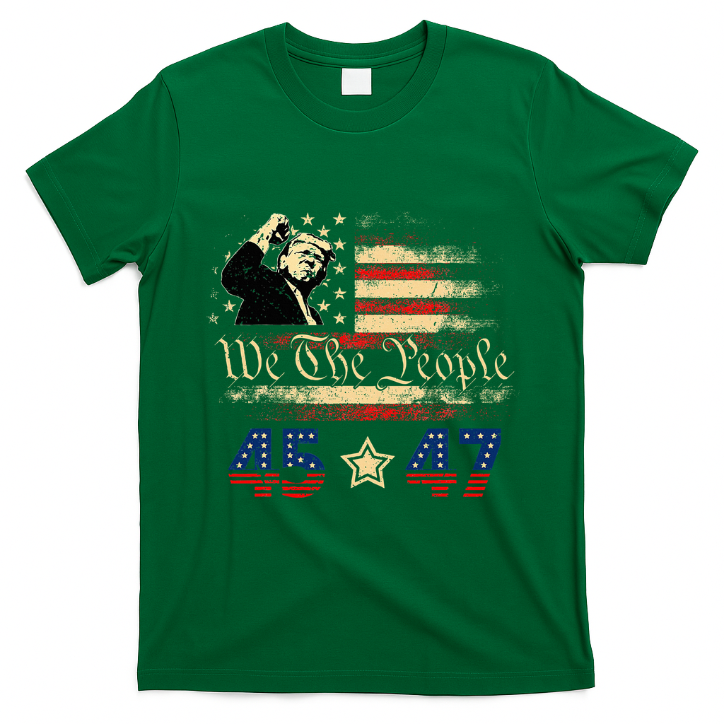 Retro Trump 45 47 Presidential Election Winner Inauguration T-Shirt - Irish Green