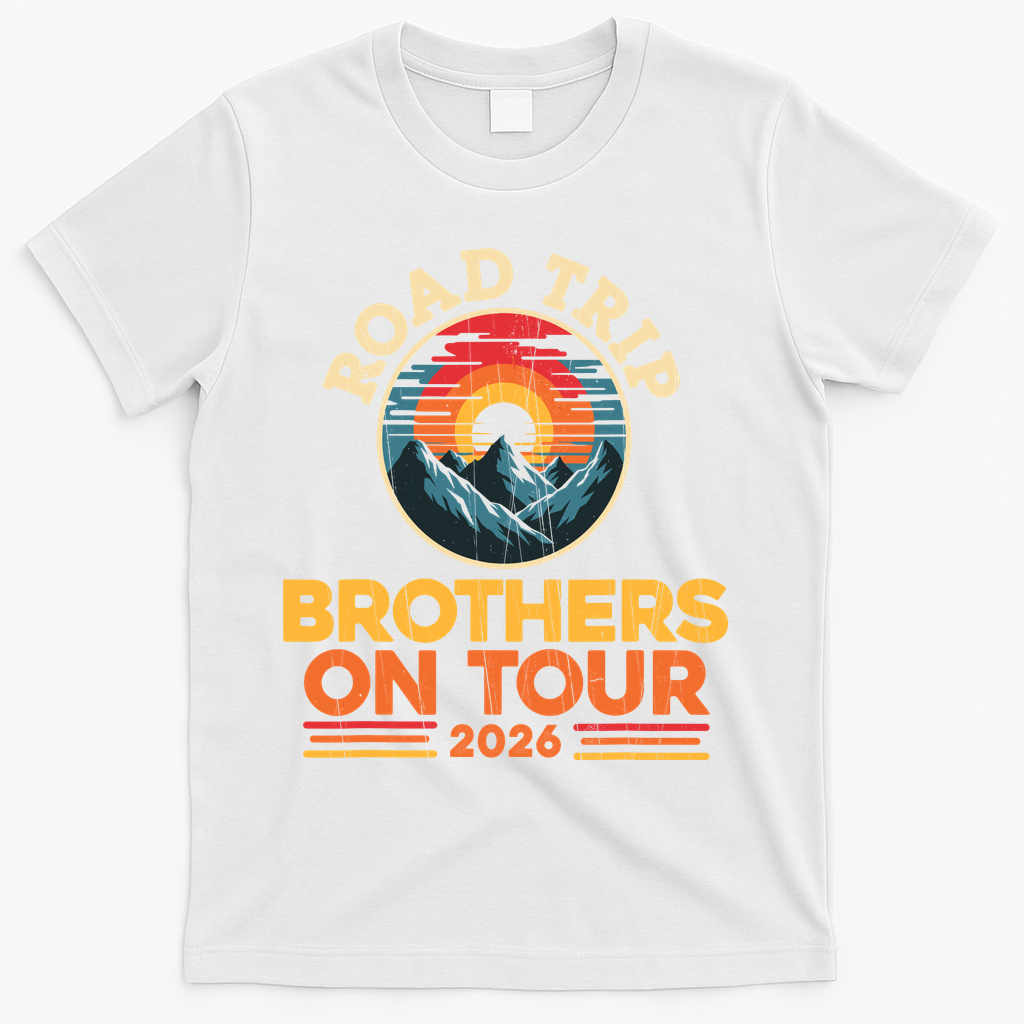 Road Trip Brothers On Tour 2026 Vacation T-Shirt - White