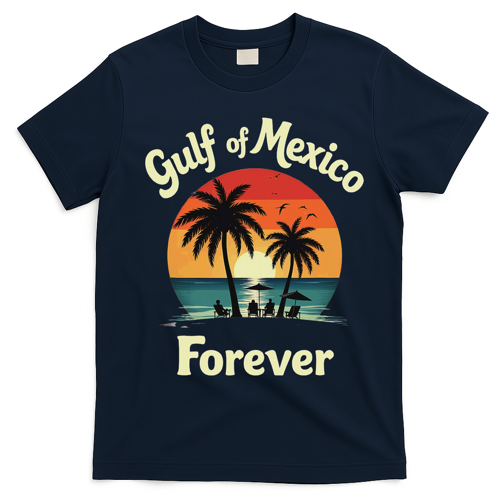 Resist Trump Gulf Of Mexico Forever T-Shirt - Navy Blue