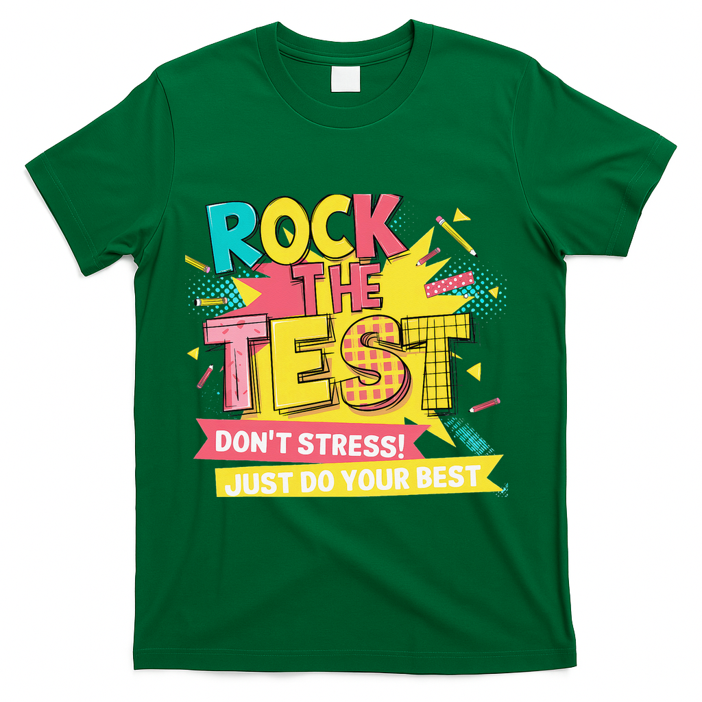 Rock The Test Day Testing Day T-Shirt - Green