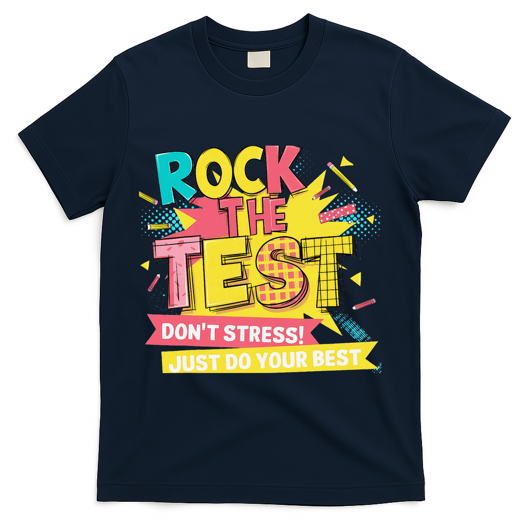 Rock The Test Day Testing Day T-Shirt - Navy