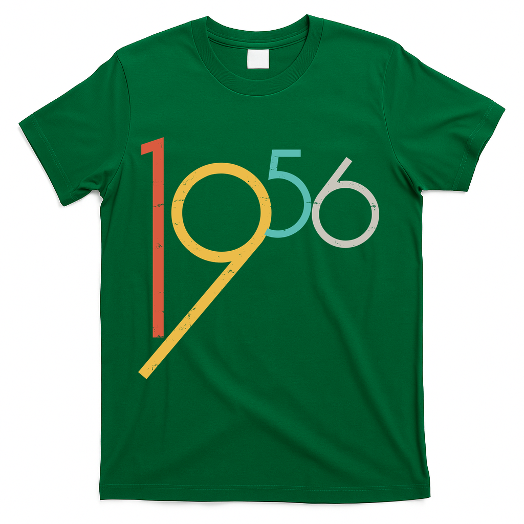 Retro Vintage Style 1956 70th Birthday T-Shirt - Green