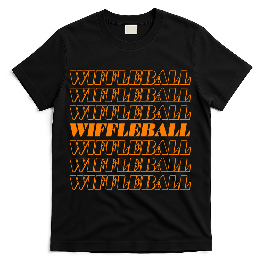 Retro Vintage Wiffleball  T-Shirt - Black