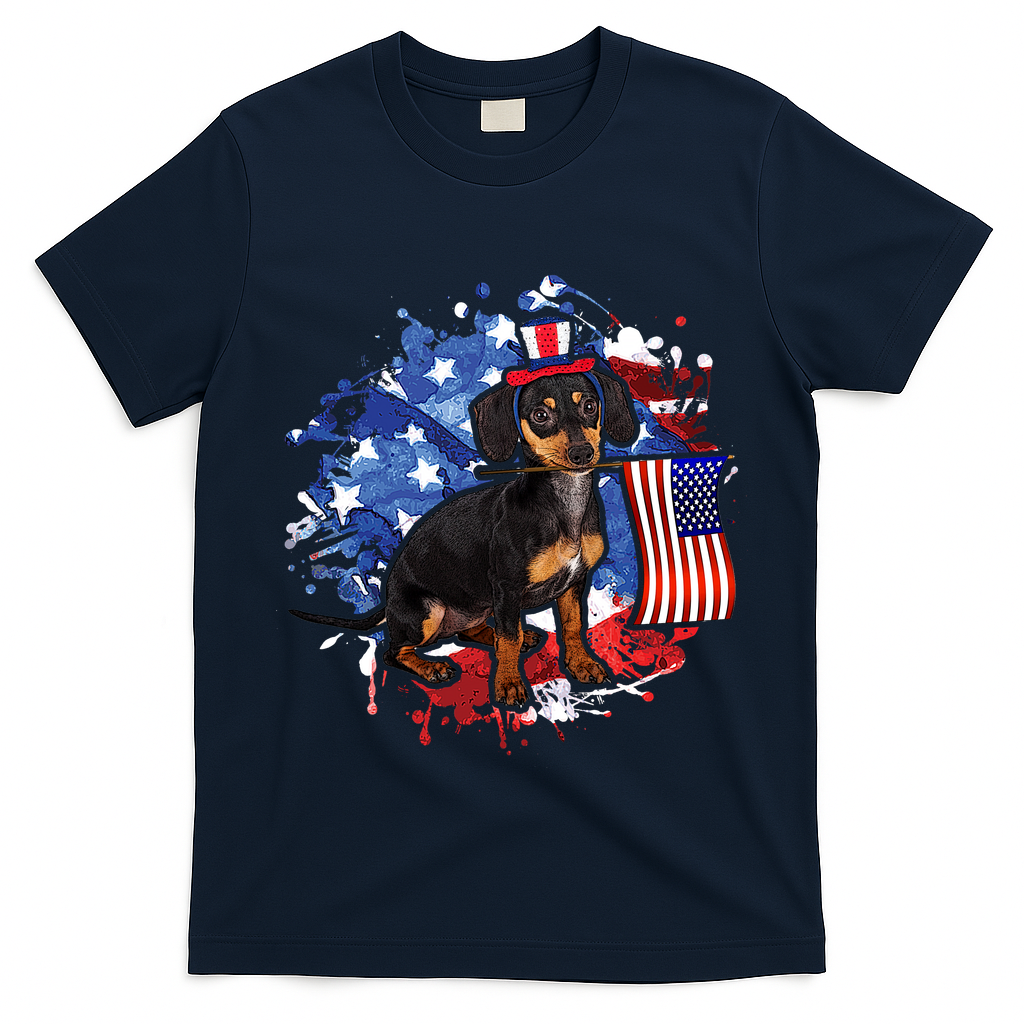 American Flag Dachshund Dog Cool T-Shirt