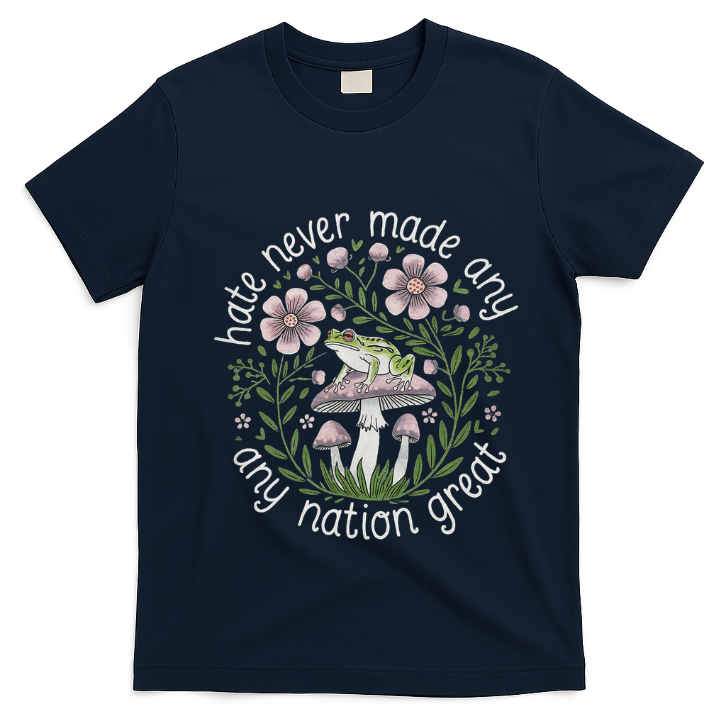 Subtle Anti Trump Hate Never Made Any Nation Great T-Shirt - Navy Blue