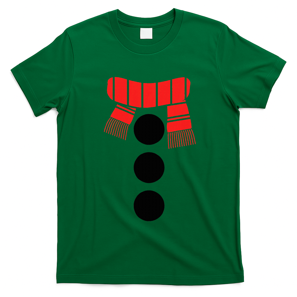 Snowman Adult White Snowman Costume T-Shirt - Irish Green