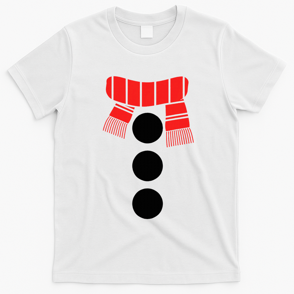 Snowman Adult White Snowman Costume T-Shirt - White