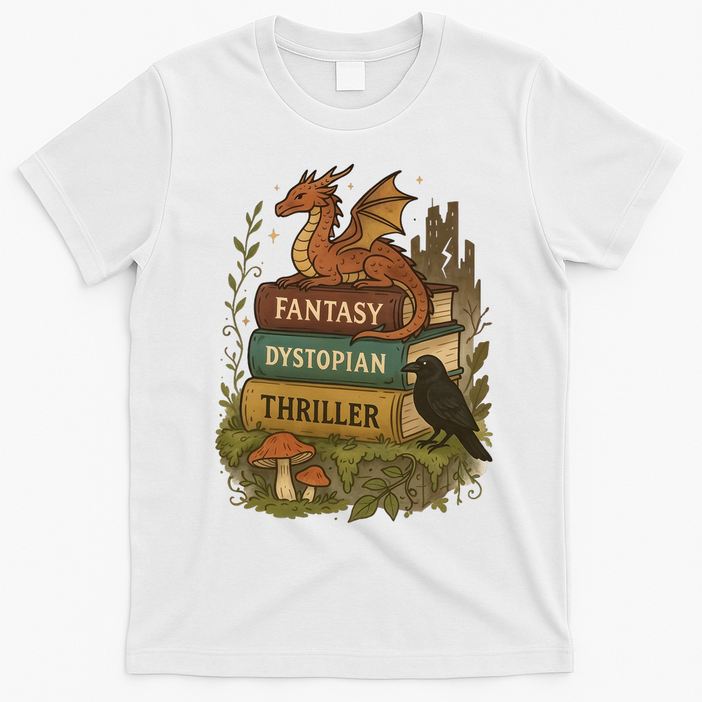 Subtle Book Anti-Trump Book Fantasy Dystopian Thriller T-Shirt - White