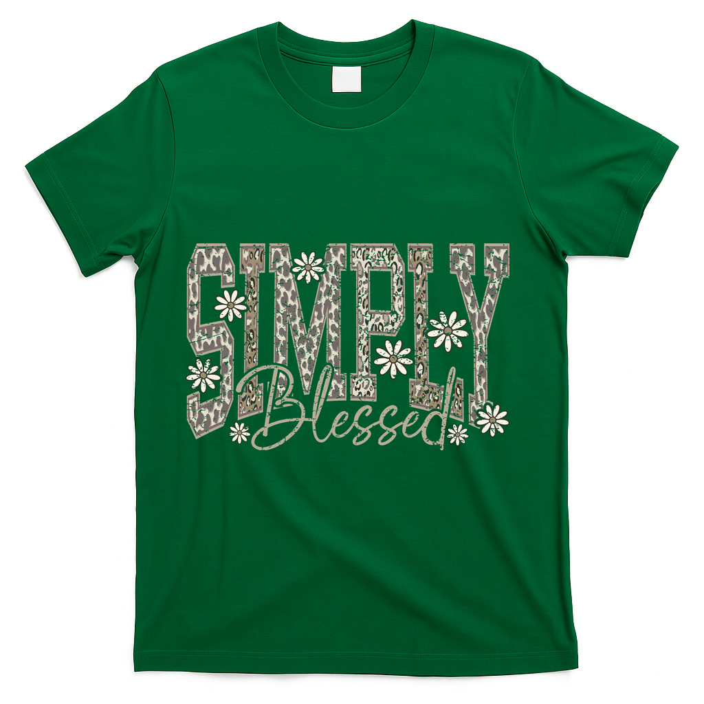 Simply Blessed Camo T-Shirt - Green