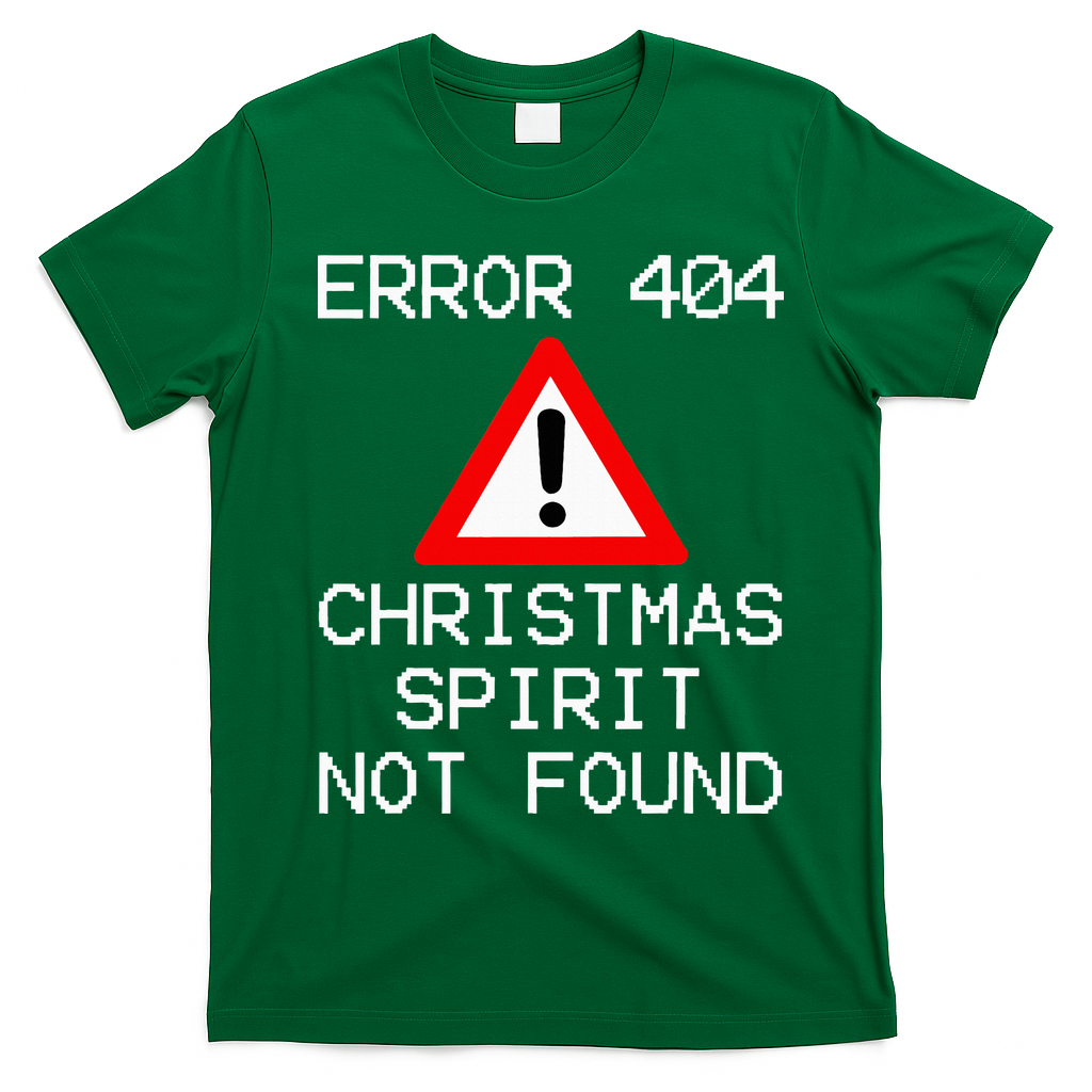 Scrooge Bah Humbug Error 404 Anti Christmas Spirit T-Shirt - Irish Green