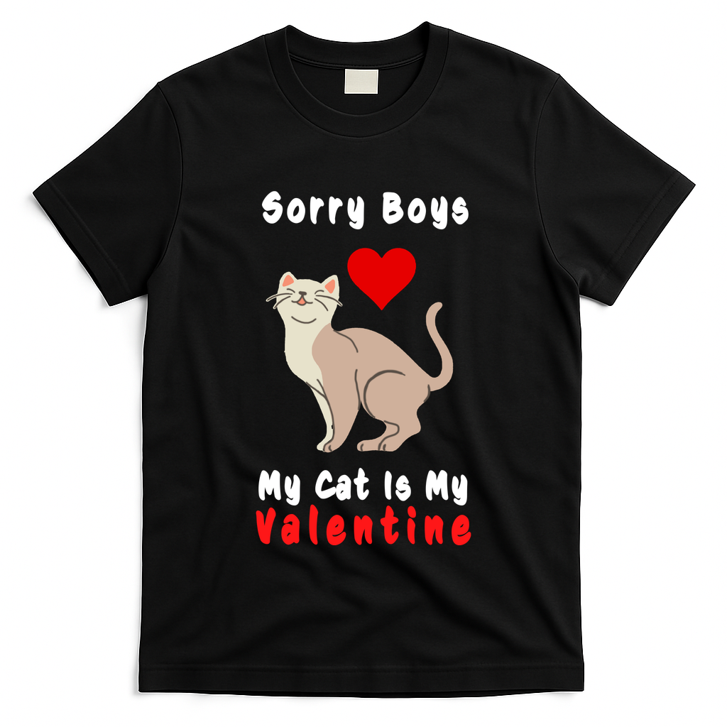 Sorry Boys My Cat Is My Valentine Cute T-Shirt