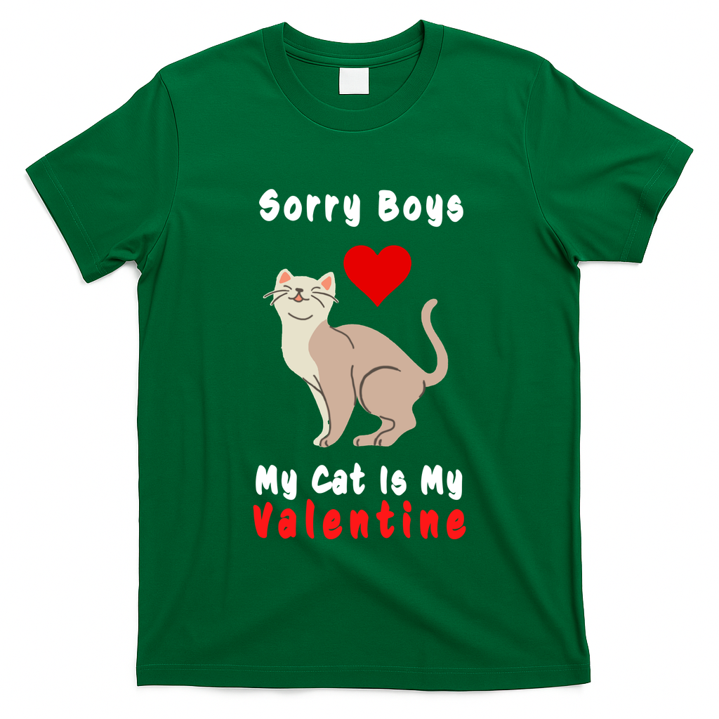Sorry Boys My Cat Is My Valentine Cute T-Shirt