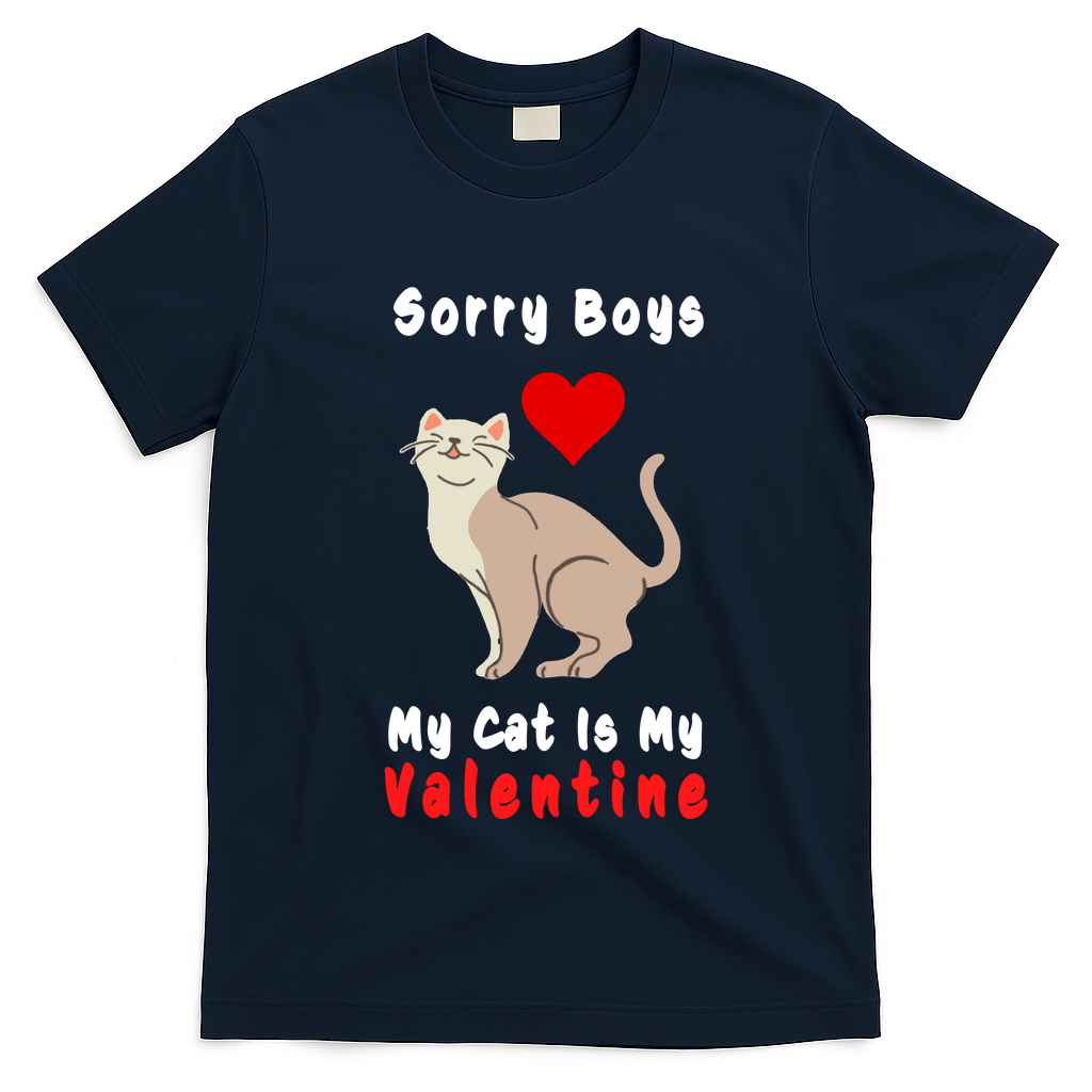 Sorry Boys My Cat Is My Valentine Cute T-Shirt