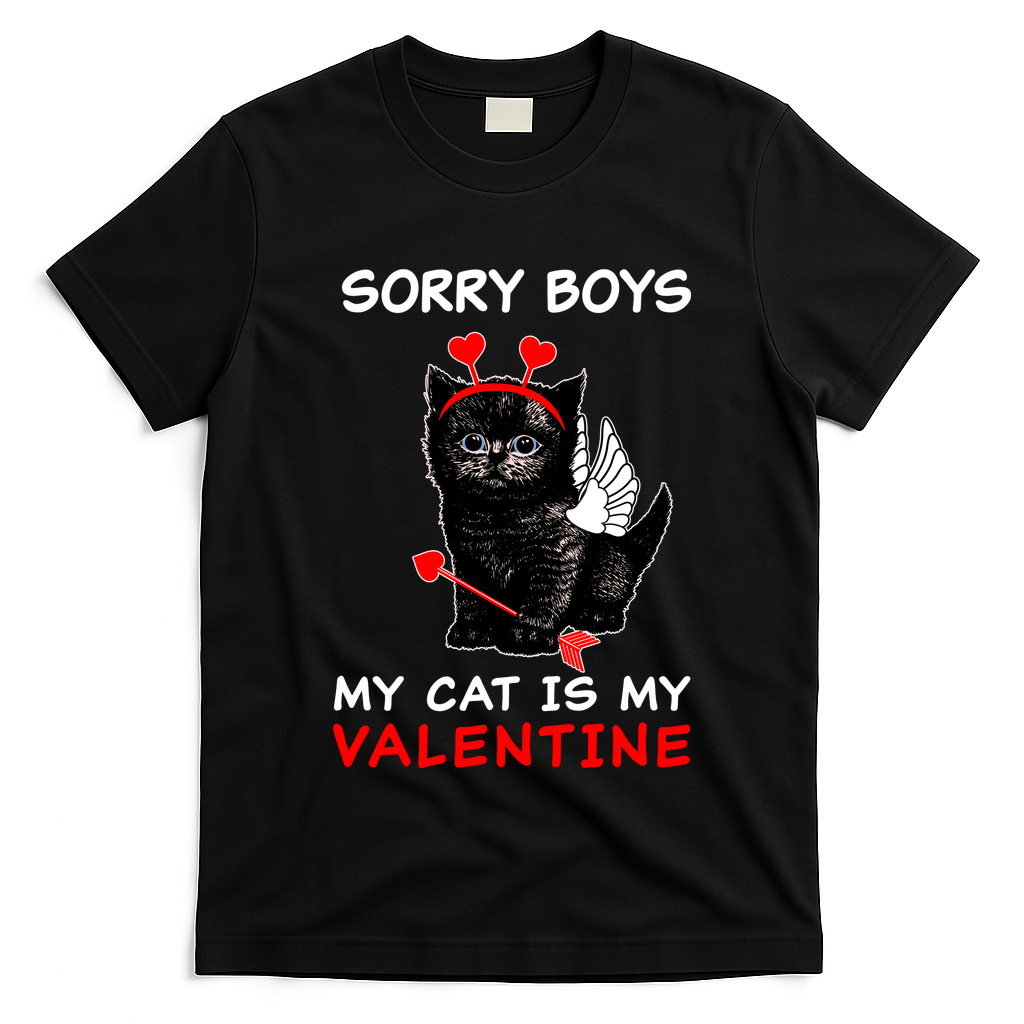 Sorry Boys My Cat Is My Valentine T-Shirt