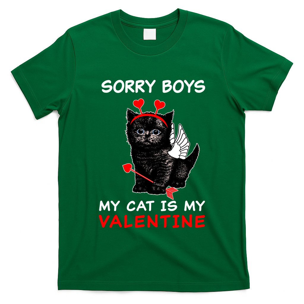 Sorry Boys My Cat Is My Valentine T-Shirt